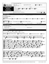 Document preview: Form DOH210-044 Rabies, Suspected Exposure Case Report Form - Washington