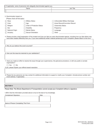 Form BCR2545 Civil Rights Discrimination Complaint Form for Idot Employees or Applicants - Illinois, Page 2