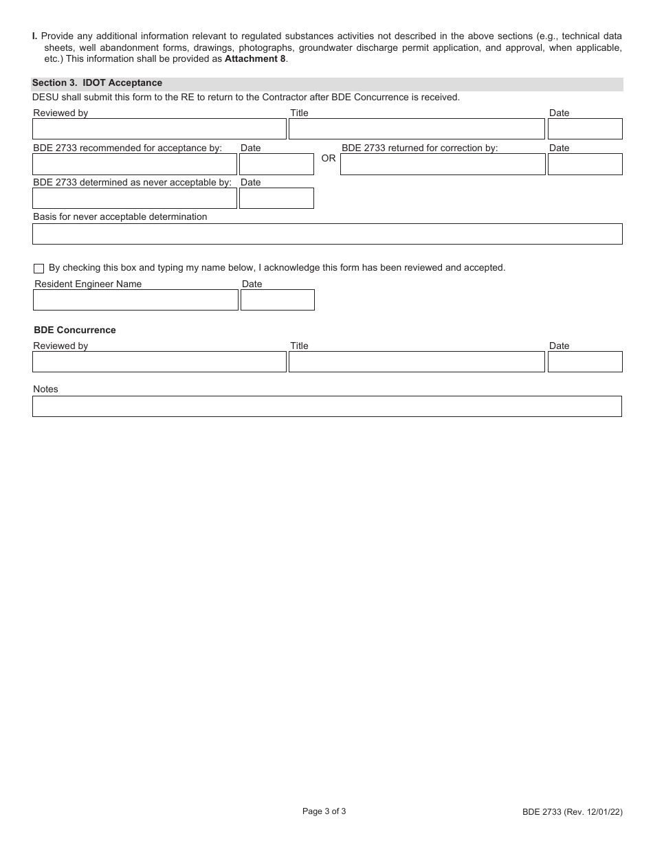 Form BDE2733 Regulated Substances Final Construction Report (Rsfcr) - Illinois, Page 3