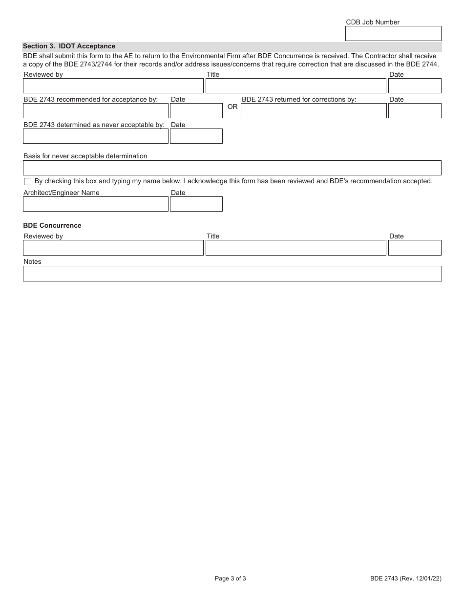 Form BDE2743 Regulated Substances Final Construction Report for CDB / Ci Projects (Rsfcr-CDB / Ci) - Illinois, Page 3