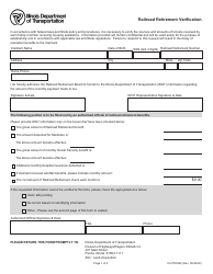 Form D4 PD0302 Railroad Retirement Verification - Illinois