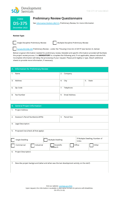 Form DS-375  Printable Pdf