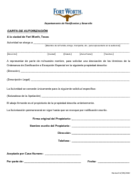 Solicitud a La Mesa Directiva De Ajuste De Zonificacion - City of Fort Worth, Texas (Spanish), Page 6