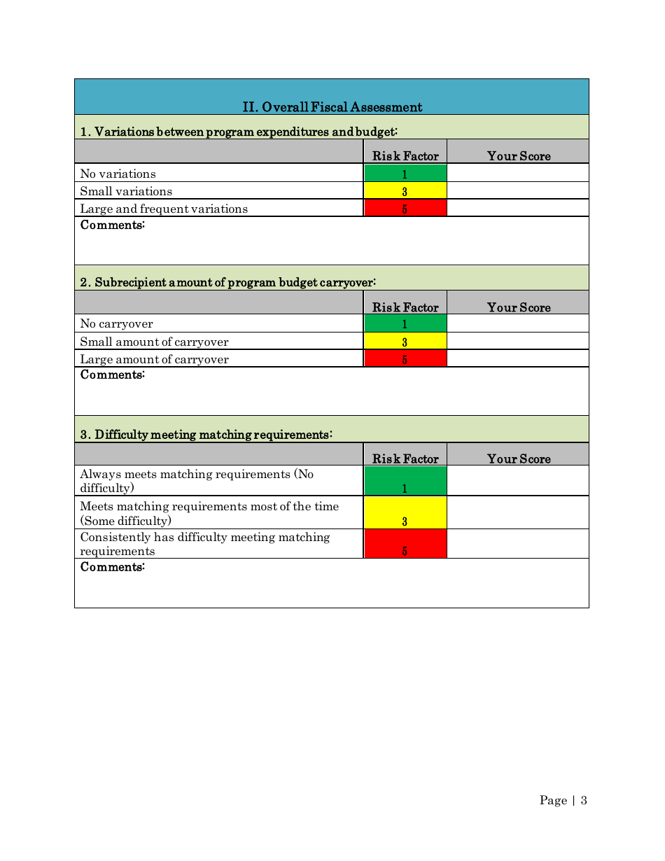 Risk Assessment Questionnaire (HRA) - Tennessee, Page 3
