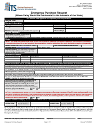 Document preview: Emergency Purchase Request Form (Where Delay Would Be Detrimental to the Interests of the State) - Mississippi