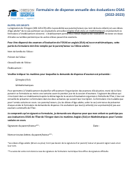 Annual Osas Opt-Out Form - Oregon (French), Page 2