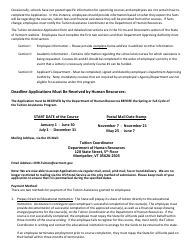 Tuition Assistance Application - Vermont, Page 3