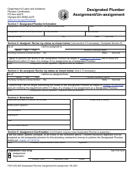 Form F627-052-000 Designated Plumber Assignment/Un-assignment - Washington, Page 2