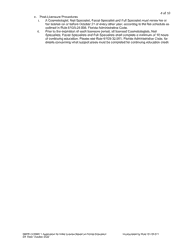 Form DBPR COSMO1 Application for Initial License Based on Florida Education - Florida, Page 4