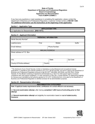 Form DBPR COSMO3 Application for Reexamination - Florida, Page 3