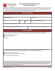 Document preview: Health Care Institution License Application Architecture Attestation - Arizona