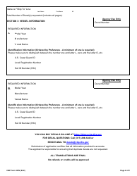 CBP Form 339V Annual User Fee Decal Request - Vessel, Page 2