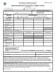 CBP Form 349 Harbor Maintenance Fee Quarterly Summary Report