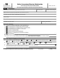 Document preview: IRS Form 56 Notice Concerning Fiduciary Relationship