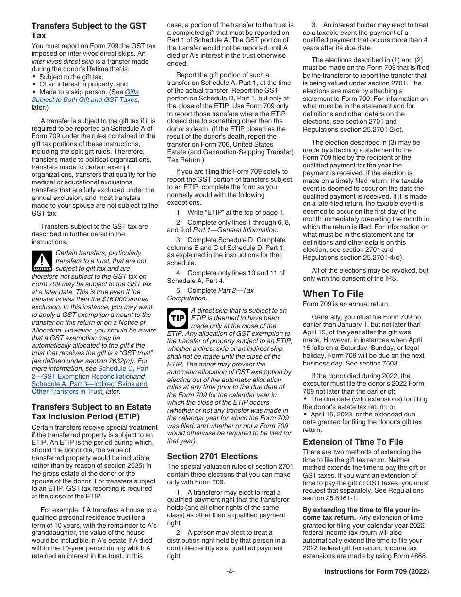 Instructions for IRS Form 709 United States Gift (And Generation-Skipping Transfer) Tax Return, Page 4