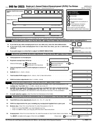 Document preview: IRS Form 940 Employer&#039;s Annual Federal Unemployment (Futa) Tax Return