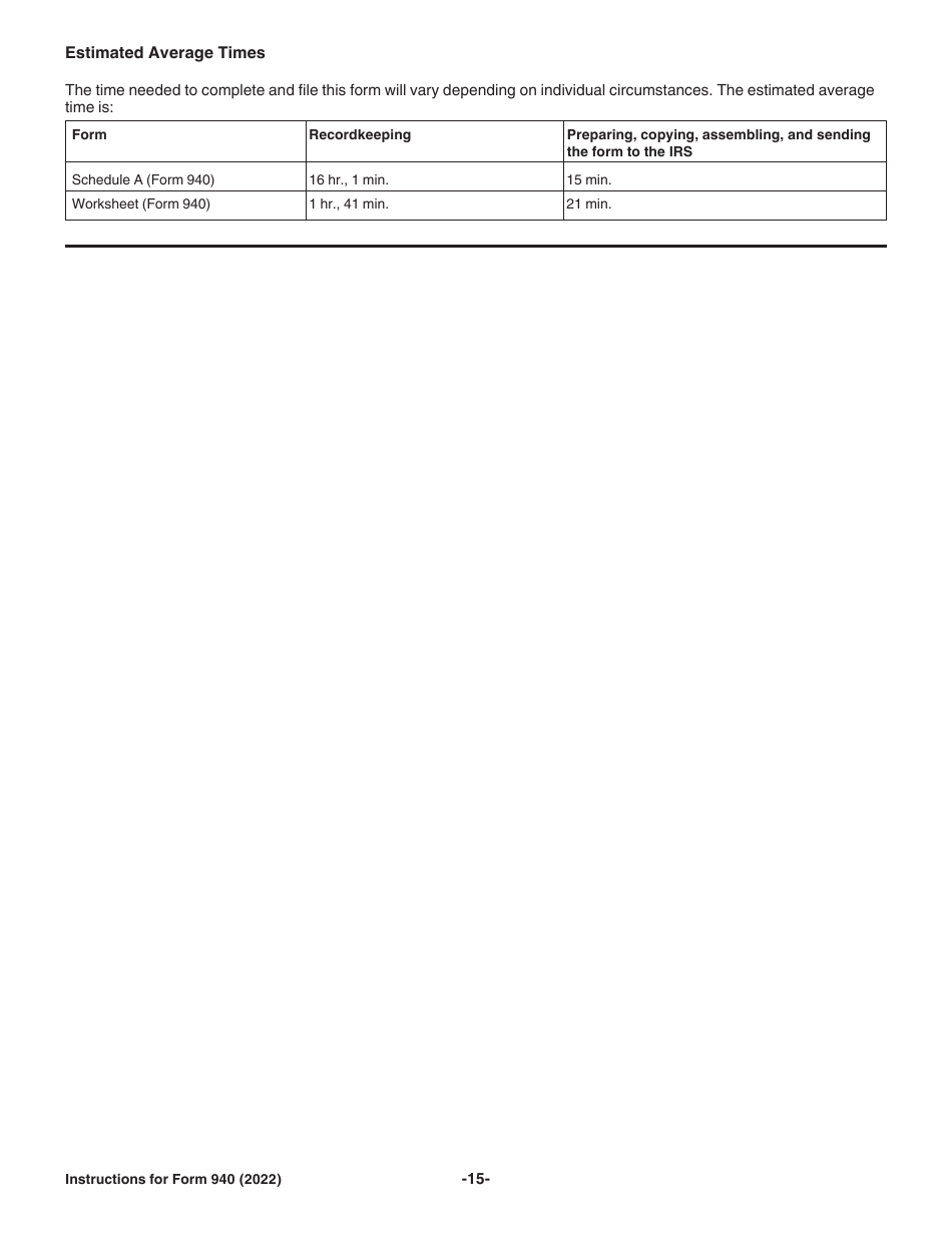 Instructions for IRS Form 940 Employers Annual Federal Unemployment (Futa) Tax Return, Page 15