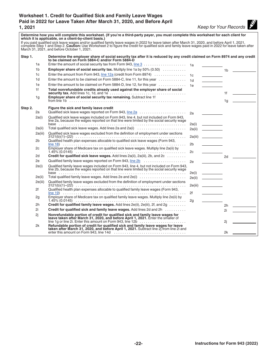 Instructions for IRS Form 943 Employers Annual Federal Tax Return for Agricultural Employees, Page 22