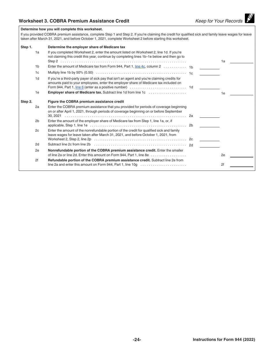 Instructions for IRS Form 944 Employers Annual Federal Tax Return, Page 24