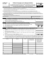 Document preview: IRS Form 990 Schedule C Political Campaign and Lobbying Activities