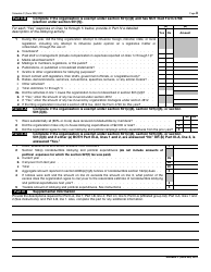IRS Form 990 Schedule C Political Campaign and Lobbying Activities, Page 3