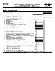 Document preview: IRS Form 1040 Schedule 1 Additional Income and Adjustments to Income, 2022