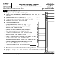 IRS Form 1040 Schedule 3 Additional Credits and Payments