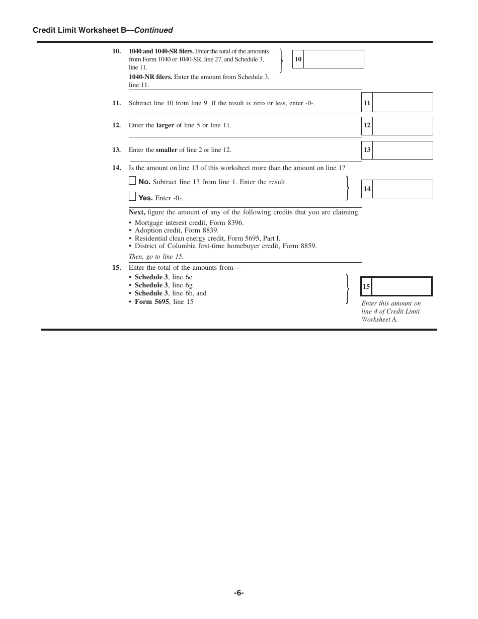 Download Instructions For IRS Form 1040 Schedule 8812 Credits For ...