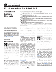 Document preview: Instructions for IRS Form 1040 Schedule B Interest and Ordinary Dividends