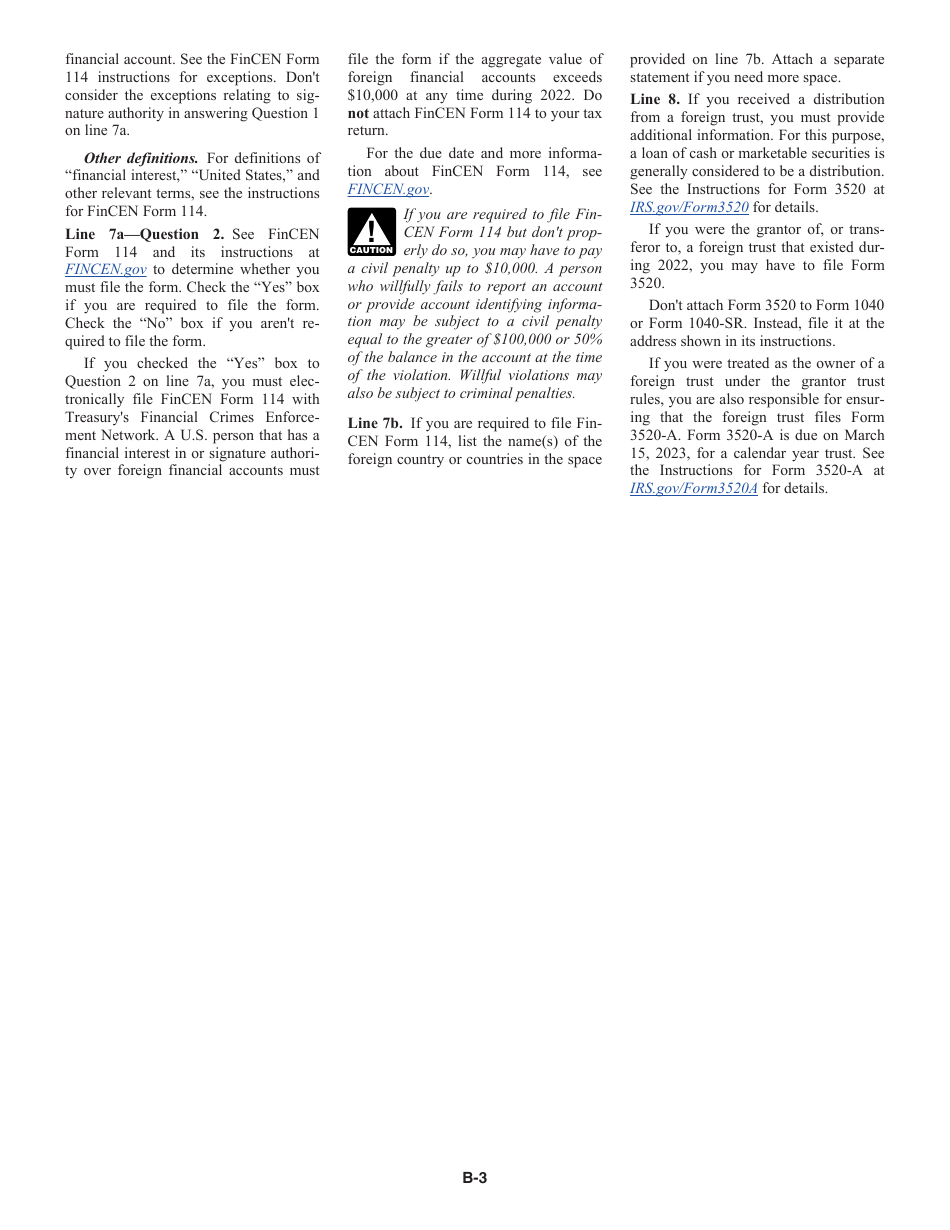 Instructions for IRS Form 1040 Schedule B Interest and Ordinary Dividends, Page 3