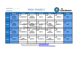 P90x Workout Schedule (Phase 1, 2, 3) - the Exercise Movement, Page 2