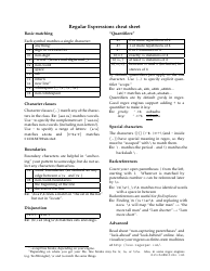Document preview: Regular Expressions Cheat Sheet