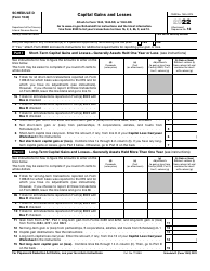 Document preview: IRS Form 1040 Schedule D Capital Gains and Losses, 2022