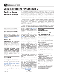 Document preview: Instructions for IRS Form 1040 Schedule C Profit or Loss From Business