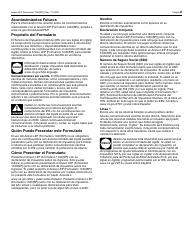 IRS Formulario 1040 (SP) Anexo LEP Solicitud Para Cambiar La Preferencia De Idioma (Spanish), Page 2