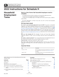 Document preview: Instructions for IRS Form 1040 Schedule H Household Employment Taxes