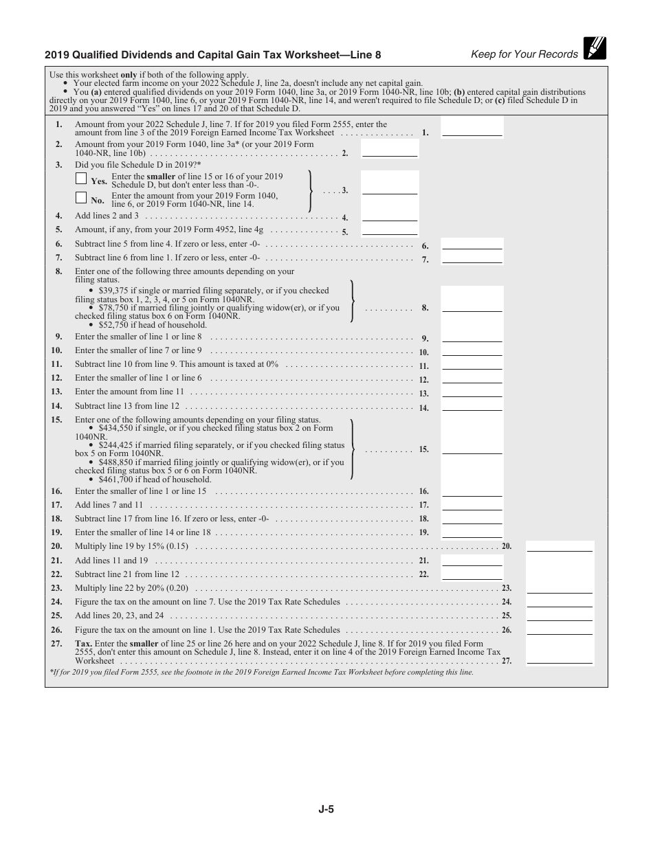 Instructions for IRS Form 1040 Schedule J Income Averaging for Farmers and Fishermen, Page 5