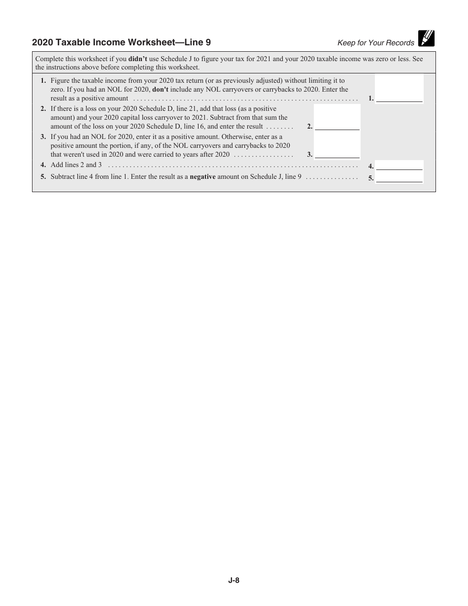 Instructions for IRS Form 1040 Schedule J Income Averaging for Farmers and Fishermen, Page 8