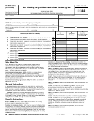 Document preview: IRS Form 1042 Schedule Q Tax Liability of Qualified Derivatives Dealer (Qdd)