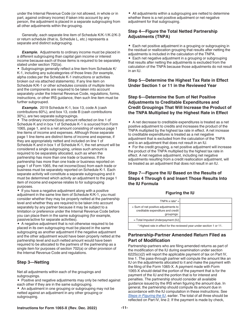 Instructions for IRS Form 1065-X Amended Return or Administrative Adjustment Request (AAR), Page 11