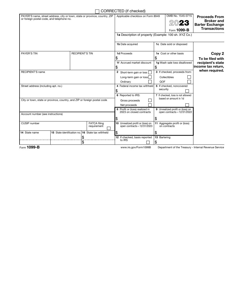 IRS Form 1099-B Download Fillable PDF Or Fill Online Proceeds From ...