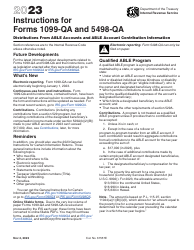 Instructions for IRS Form 1099-QA, 5498-QA