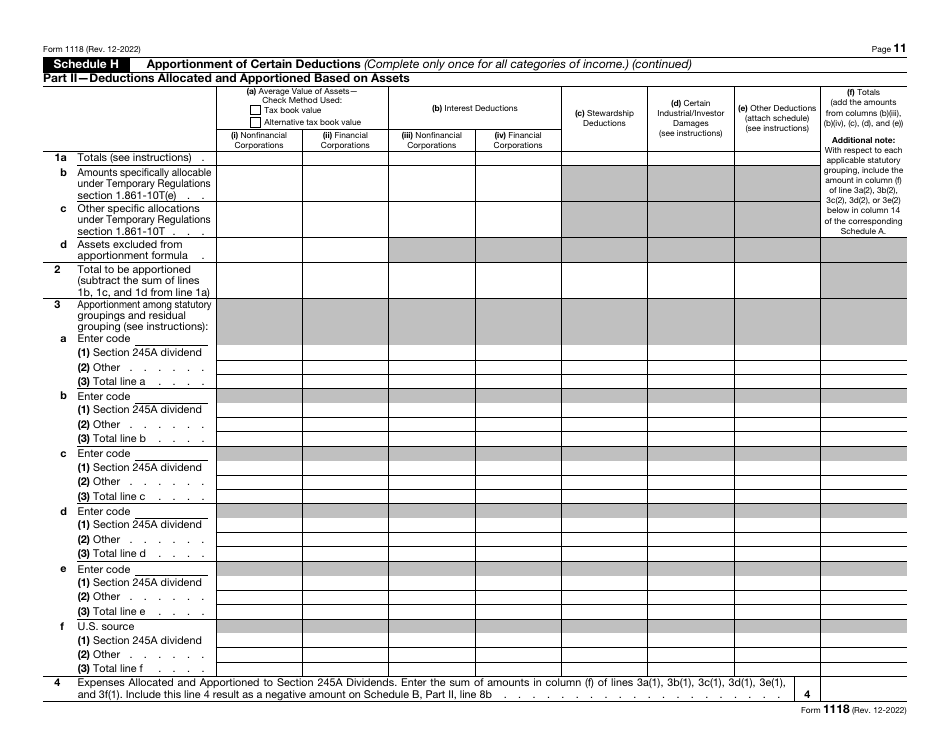 IRS Form 1118 Foreign Tax Credit - Corporations, Page 11