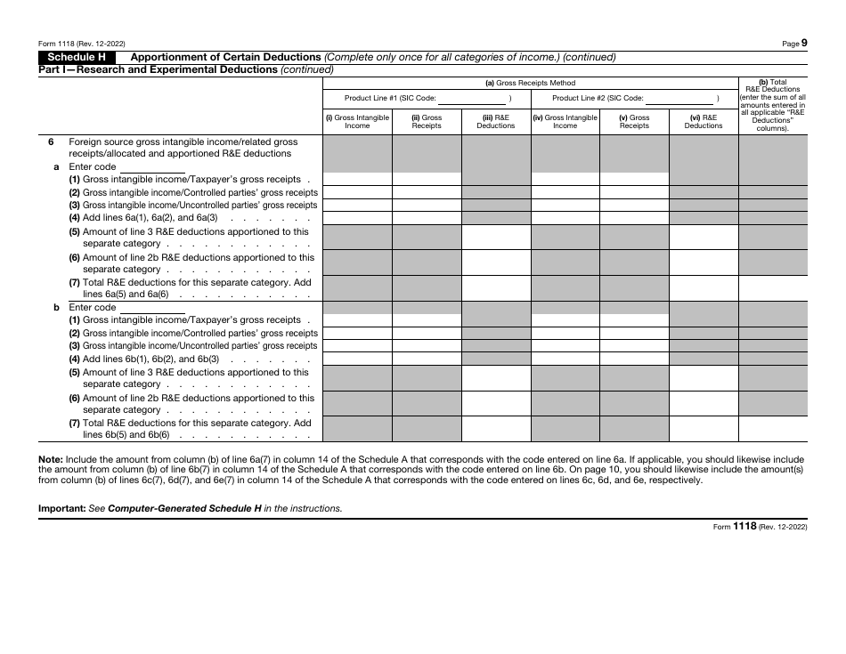IRS Form 1118 Foreign Tax Credit - Corporations, Page 9