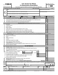Document preview: IRS Form 1120-H U.S. Income Tax Return for Homeowners Associations, 2022
