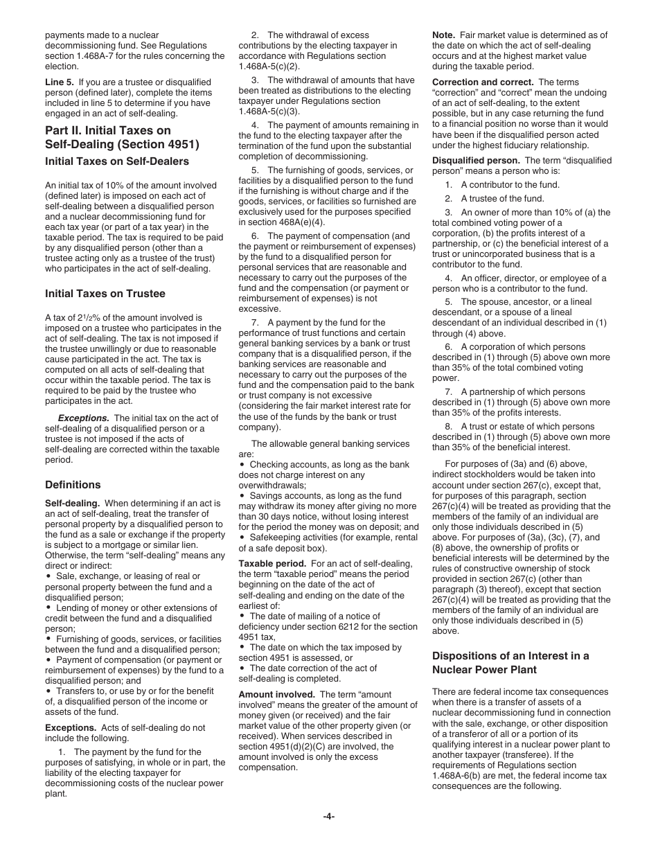 Instructions for IRS Form 1120-ND Return for Nuclear Decommissioning Funds and Certain Related Persons, Page 4