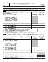 Document preview: IRS Form 1120-S Schedule D Capital Gains and Losses and Built-In Gains, 2022