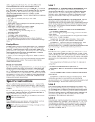 Instructions for IRS Form 3903 Moving Expenses, Page 2