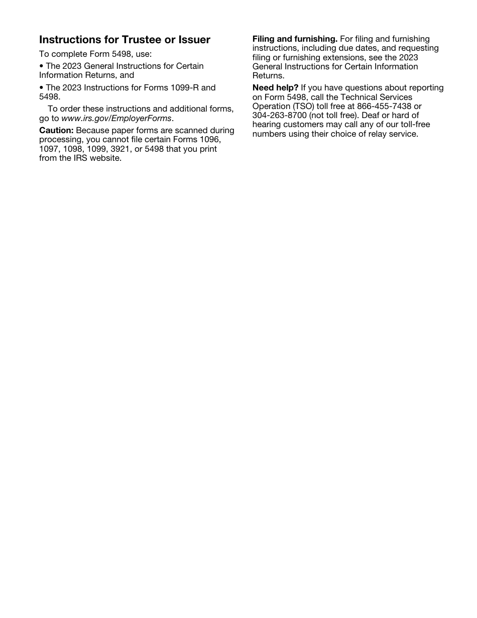 IRS Form 5498 Ira Contribution Information, Page 6