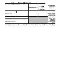 Document preview: IRS Form 5498-ESA Coverdell Esa Contribution Information, 2023